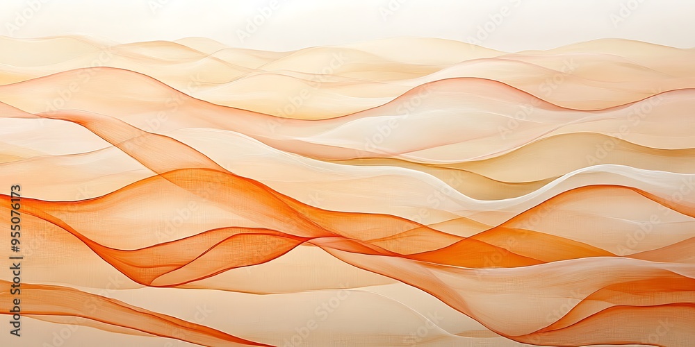 Soft and Flowing Fabric Creating a Dreamy Atmosphere with Light Tones and Gentle Curves Soft and Flowing Fabric Creating a Dreamy Atmosphere with Light Tones and Gentle Curves