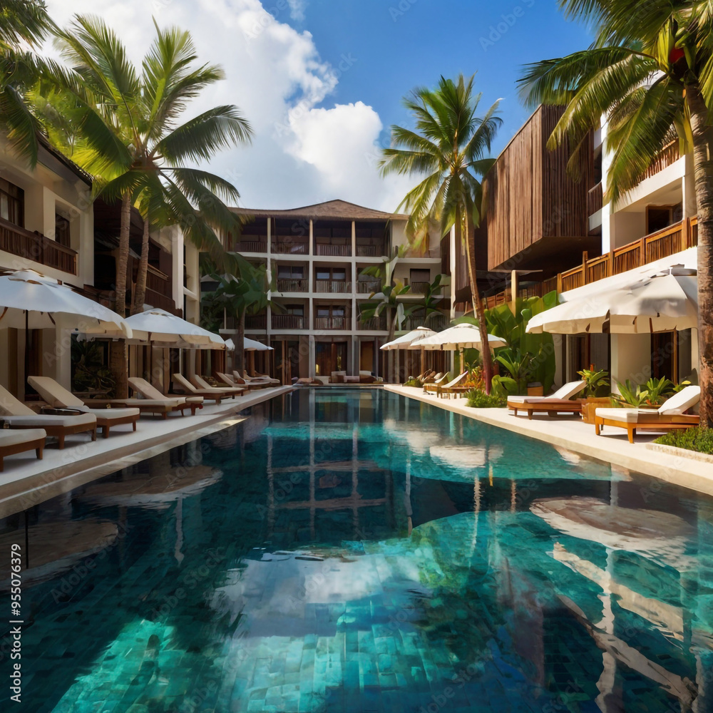 swimming pool in hotel resort swimming pool in hotel resort