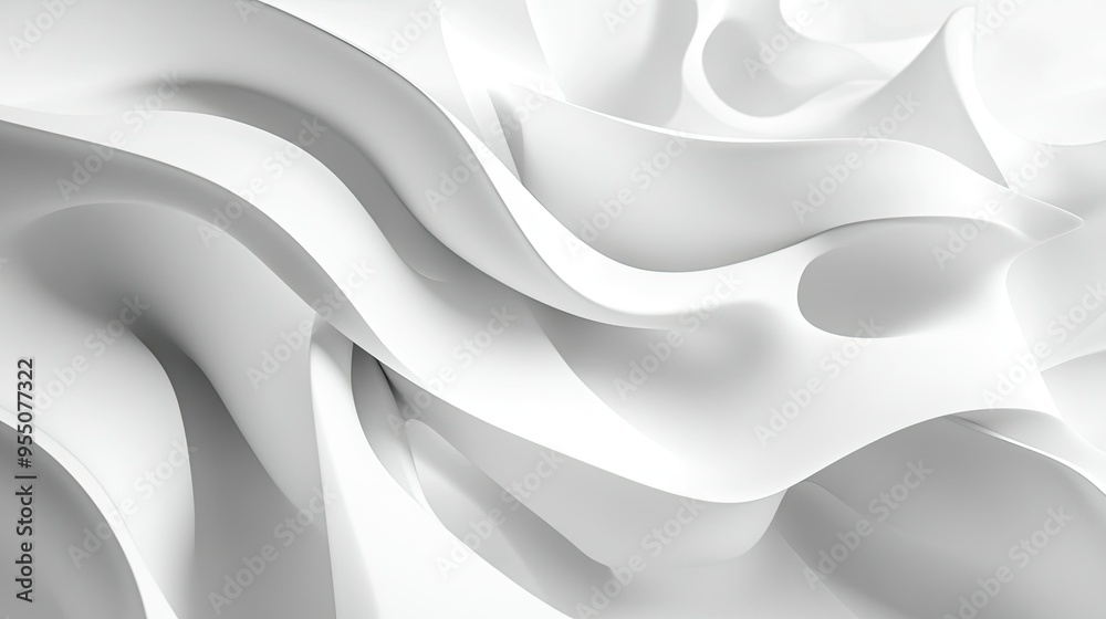 Abstract white background with a mix of soft curves and sharp angles, creating contrast. Abstract white background with a mix of soft curves and sharp angles, creating contrast.