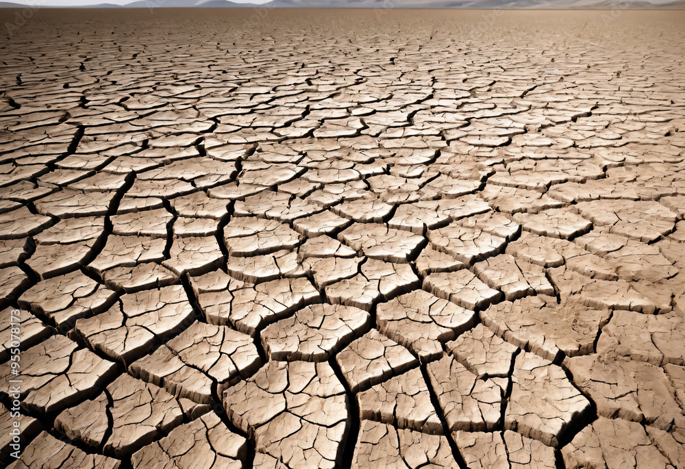 The dry tail soil cracked The dry tail soil cracked