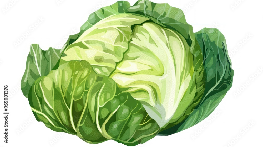 Obraz premium Fresh Green Cabbage