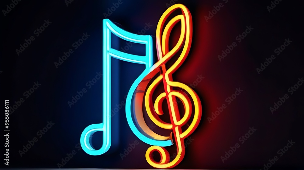 neon sign featuring treble clef frame perfect wall decoration cover designs symbolizing music notes neon sign featuring treble clef frame perfect wall decoration cover designs symbolizing music notes