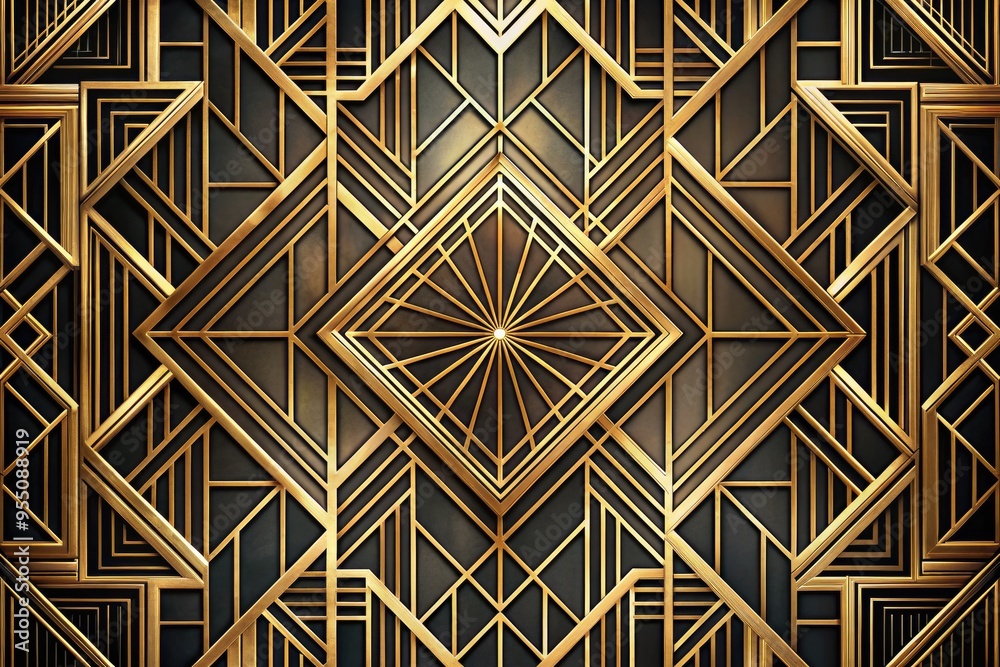 Elegant, geometric typography set against a luxurious, metallic background, evoking the glamour and sophistication of the Roaring Twenties' opulent architectural style. Elegant, geometric typography set against a luxurious, metallic background, evoking the glamour and sophistication of the Roaring Twenties' opulent architectural style.