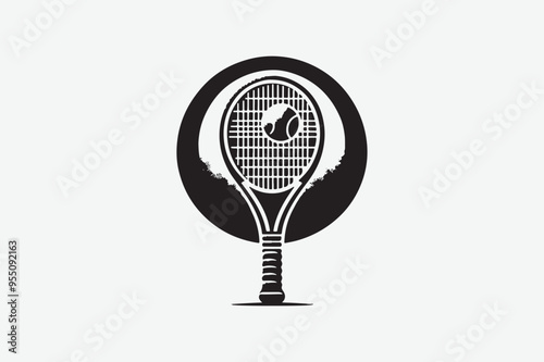 Tennis  bat vector art and illustration photo