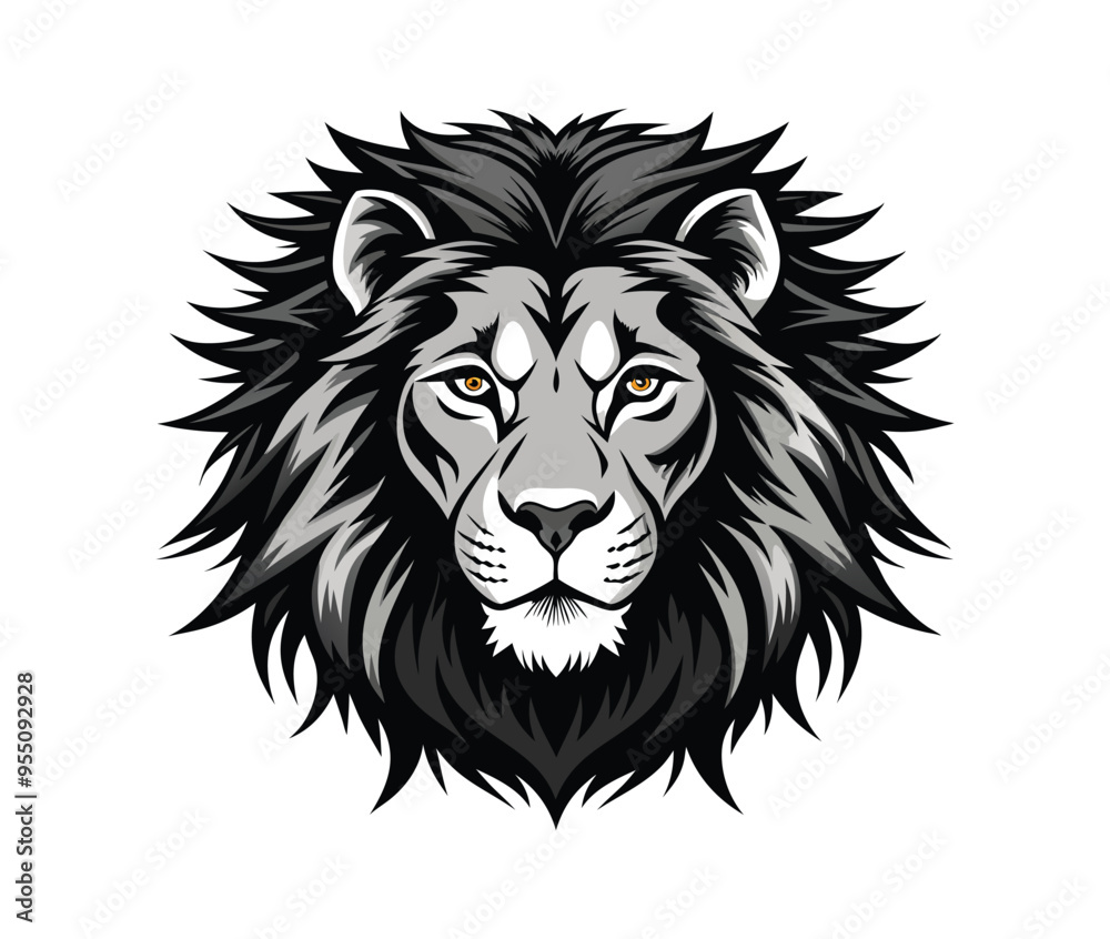 Lion head silhouette vector Lion head silhouette vector