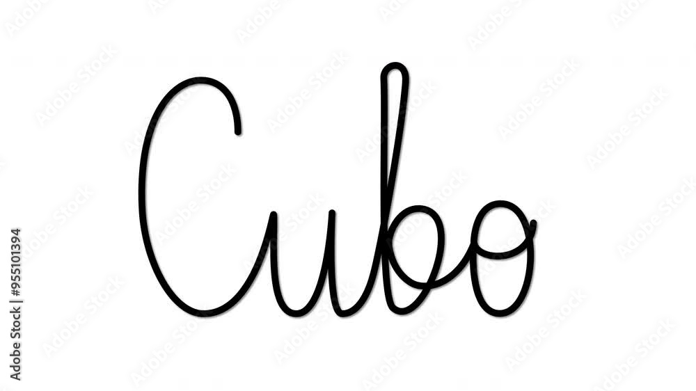 Cuba word handwriting animation. Text on white background. Cuba word handwriting animation. Text on white background.