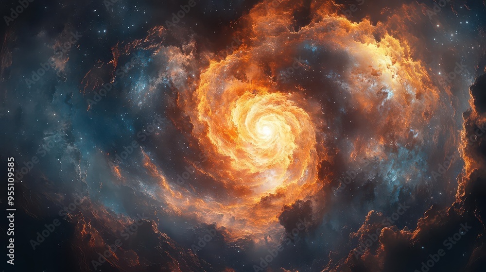 breathtaking cosmic illustration of earths creation swirling galaxies celestial bodies emerging from void aweinspiring scale vibrant colors digital art breathtaking cosmic illustration of earths creation swirling galaxies celestial bodies emerging from void aweinspiring scale vibrant colors digital art