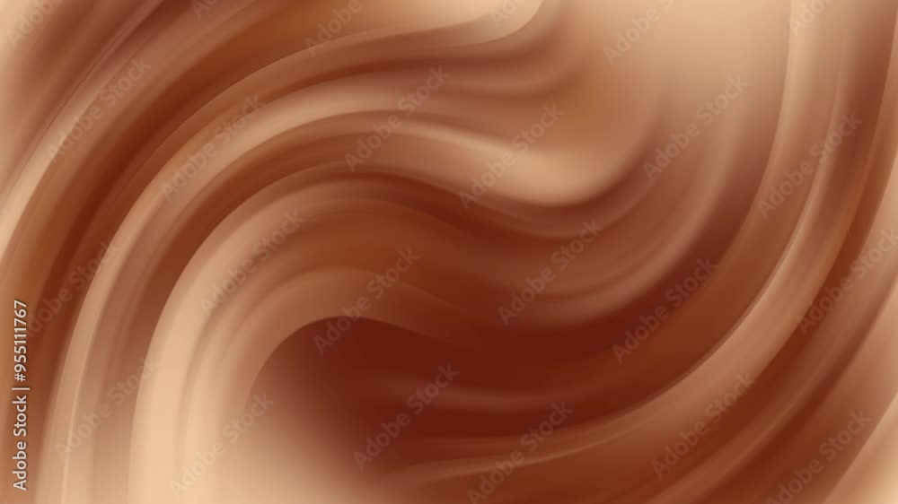 Abstract Flowing Wave Animation with Chocolate Gradient Background in 4K Abstract Flowing Wave Animation with Chocolate Gradient Background in 4K