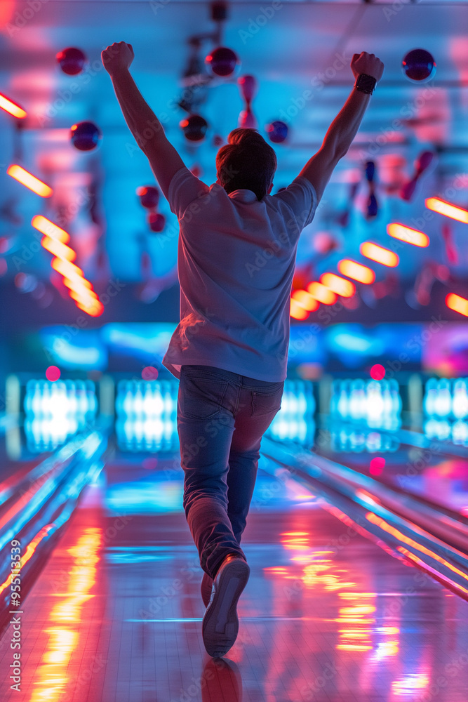 Fototapeta premium people bowling