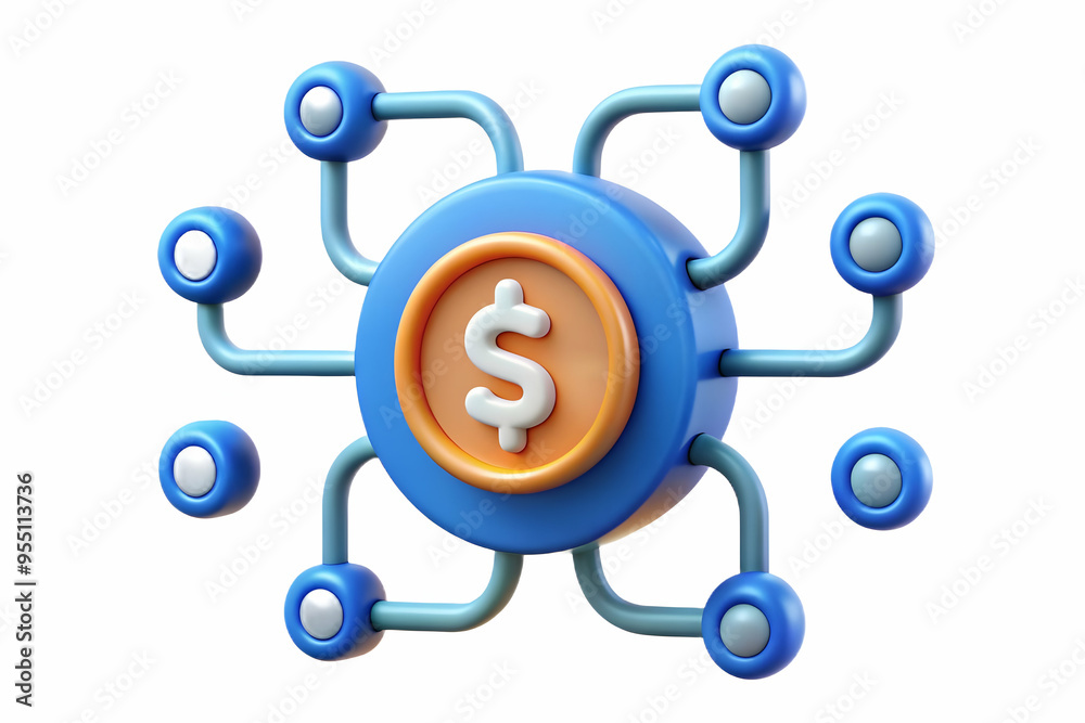 AI Financial Circuit and Dollar Flow Concept - Abstract 3D Vector Illustration Symbolizing AI Integration in Streamlining Financial Operations with Cost-Efficiency Focus AI Financial Circuit and Dollar Flow Concept - Abstract 3D Vector Illustration Symbolizing AI Integration in Streamlining Financial Operations with Cost-Efficiency Focus