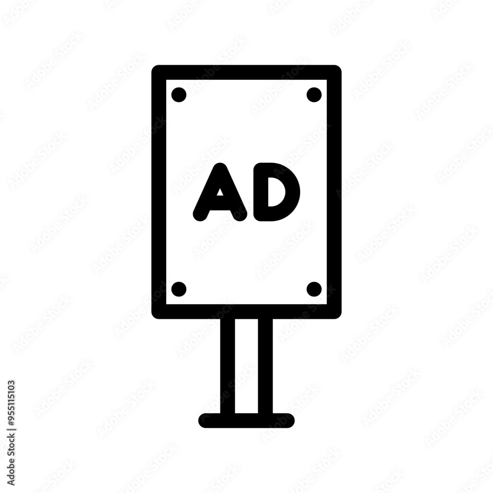 sign advertising icon line vector design sign advertising icon line vector design