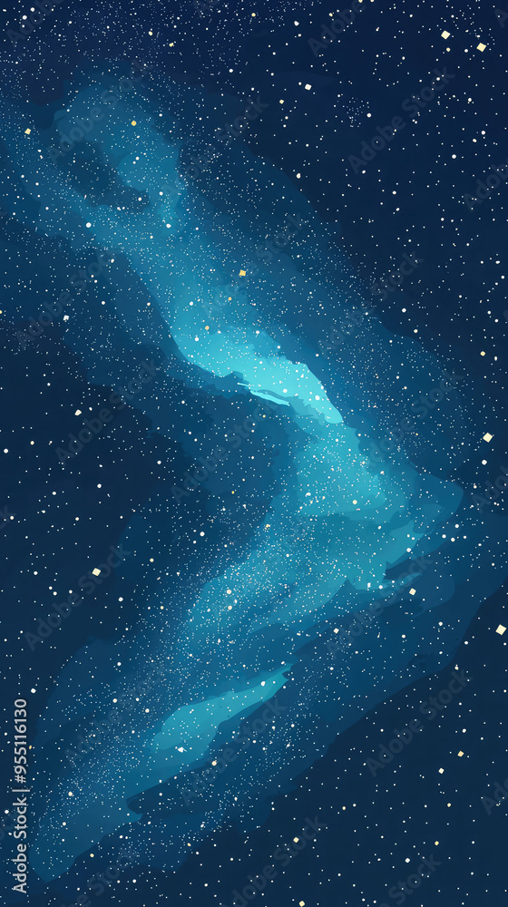 Fototapeta premium A Serene Canvas of Stars: A Mesmerizing Glimpse into the Milky Way's Majesty