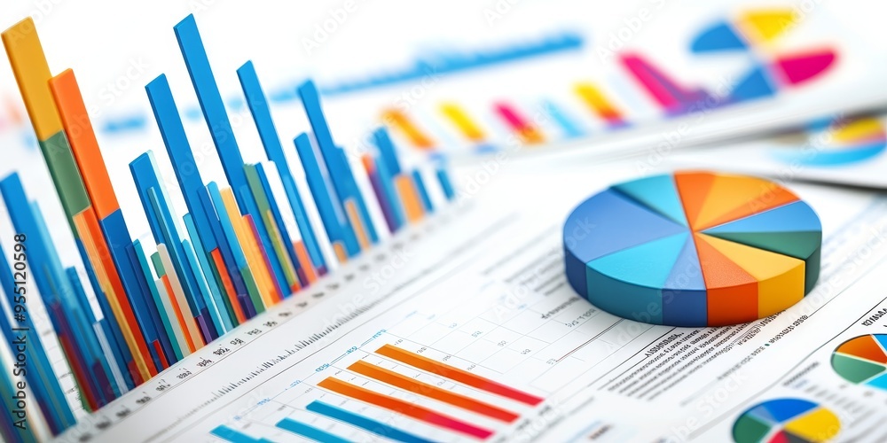 Detailed data visualization combining bar, line, and pie charts to illustrate business metrics professional and informative design Detailed data visualization combining bar, line, and pie charts to illustrate business metrics professional and informative design