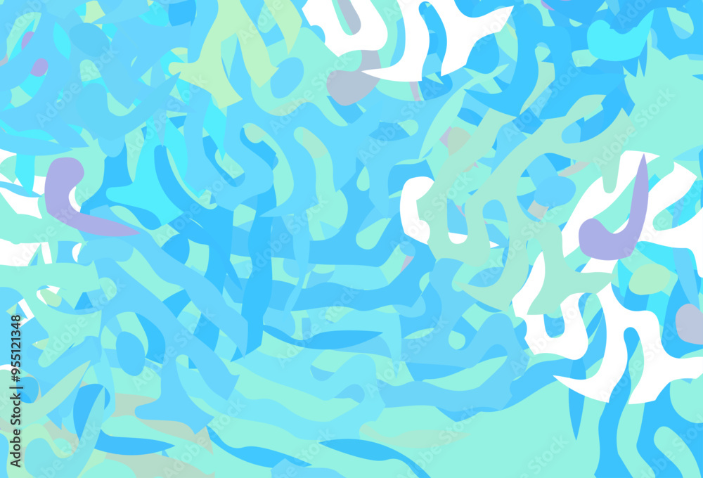 Light Blue, Green vector background with abstract shapes. Light Blue, Green vector background with abstract shapes.