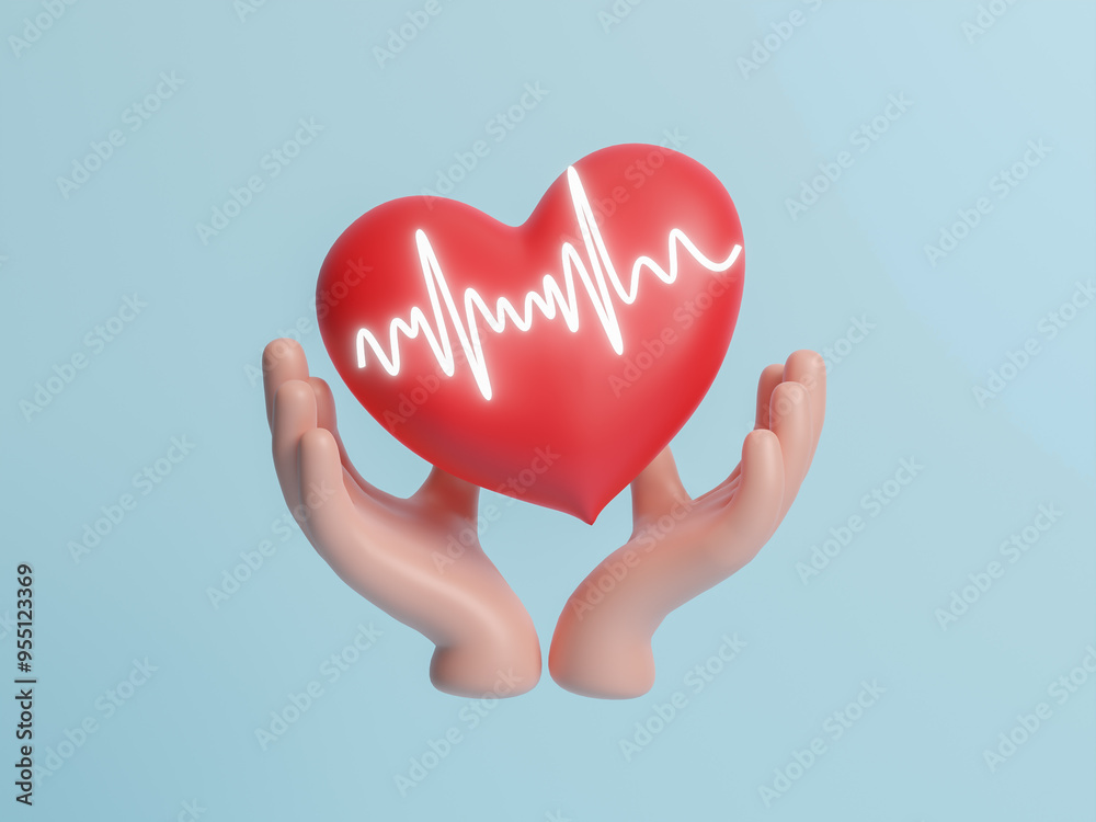 World Heart Day concept is observed every year on September 29, heart with a stethoscope and health care concept. Love, donor, world heart day, health, insurance concept. 3d rendering illustration World Heart Day concept is observed every year on September 29, heart with a stethoscope and health care concept. Love, donor, world heart day, health, insurance concept. 3d rendering illustration