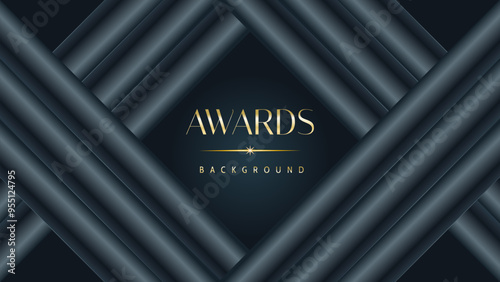 Awarding the nomination ceremony luxury black wavy background. Wedding entertainment night. Elegant luxury shine modern template certificate.

