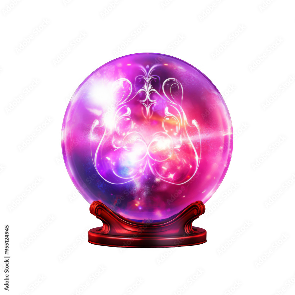 A Glass Sphere Containing a Cosmic Galaxy with White Swirls A Glass Sphere Containing a Cosmic Galaxy with White Swirls