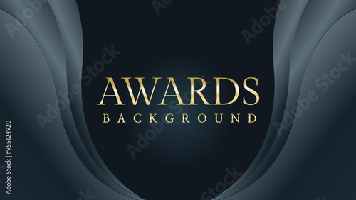 Awarding the nomination ceremony luxury black wavy background. Wedding entertainment night. Elegant luxury shine modern template certificate.
