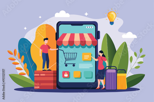 A person using a mobile device for online shopping, illustrating the growing importance of mobile commerce in e-commerce