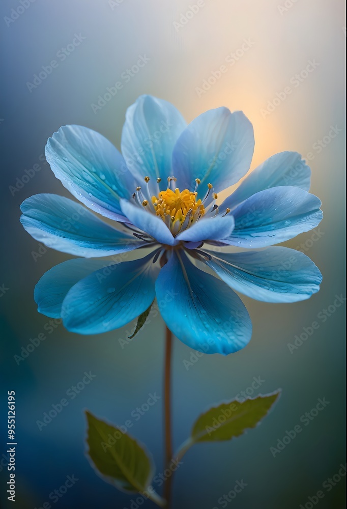 Fototapeta premium white flower with blue sky
