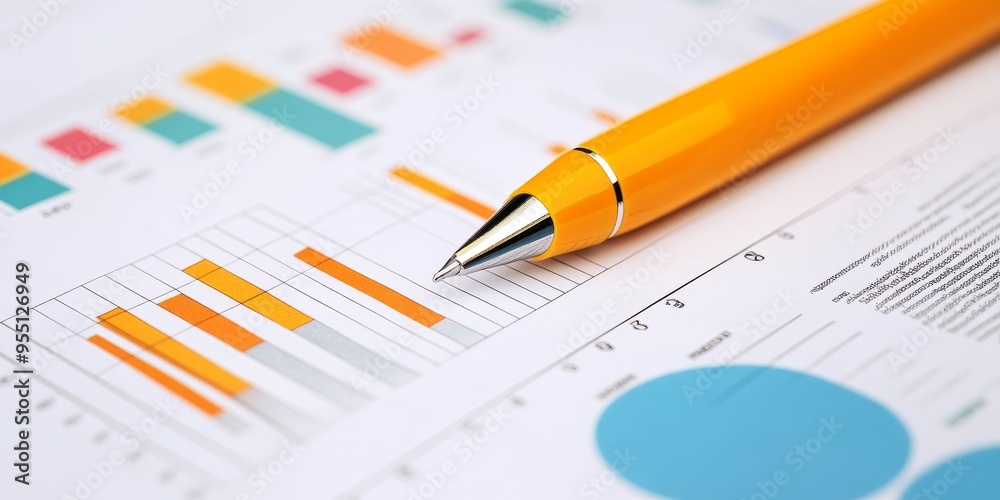 Illustrated business financial plan with colorful graphs and detailed financial data professional and precise document Illustrated business financial plan with colorful graphs and detailed financial data professional and precise document