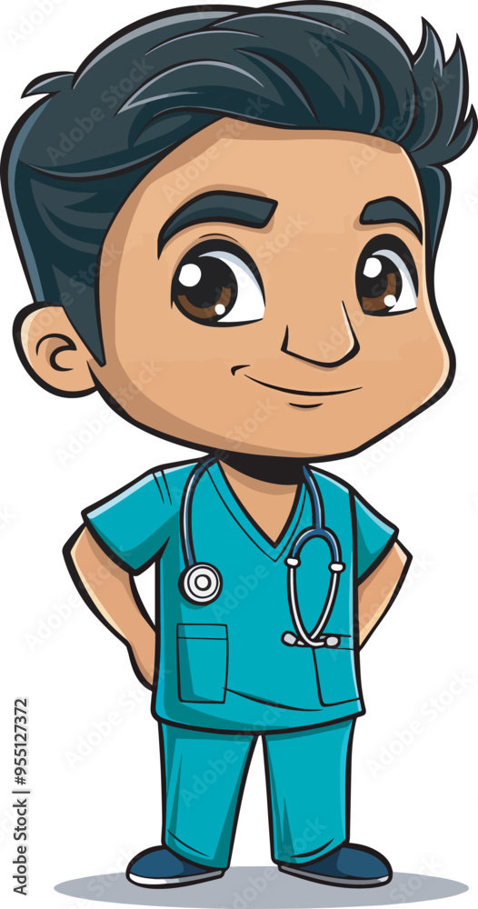 Confident cartoon doctor healthcare professional illustration background for medical design pediatric clinic mascot logo avatar friendly pediatrician character design for children's hospitals and Confident cartoon doctor healthcare professional illustration background for medical design pediatric clinic mascot logo avatar friendly pediatrician character design for children's hospitals and