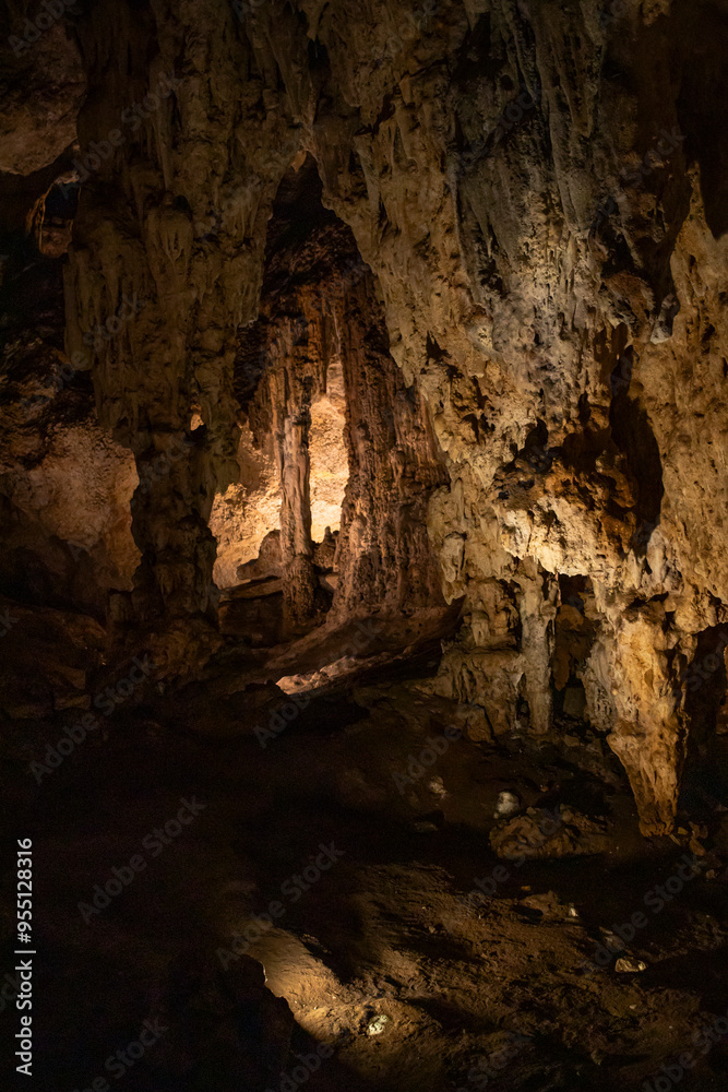 inside the Nerja caves in Malaga, Spain