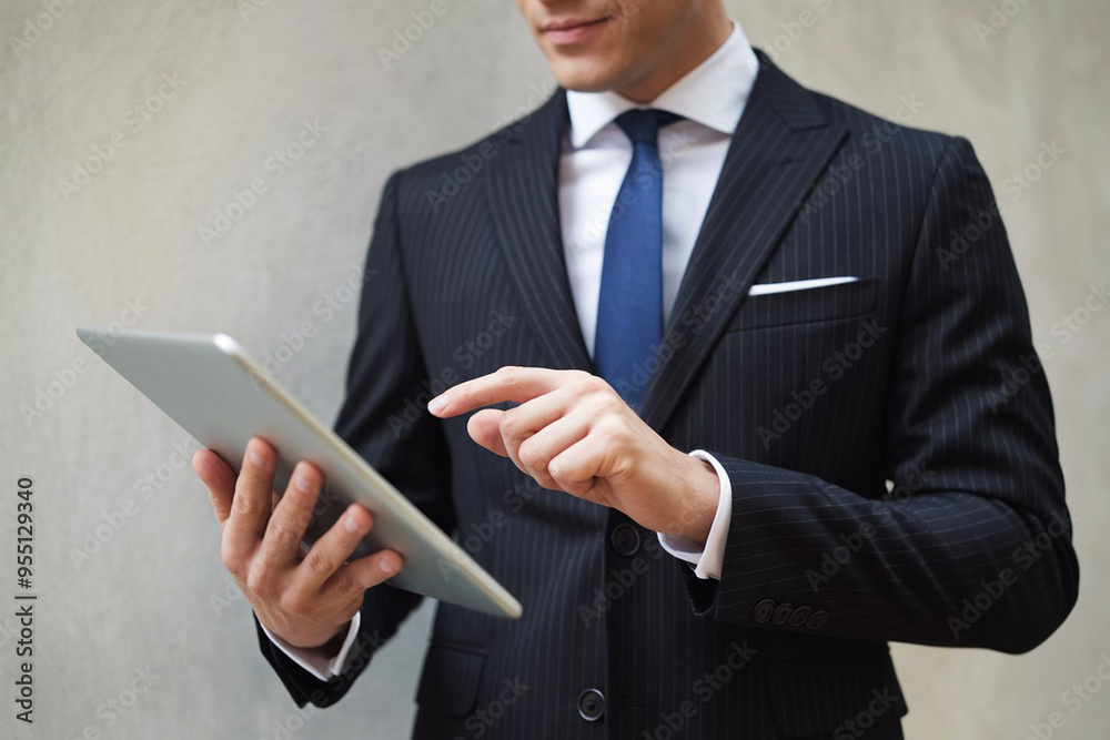 businessman with tablet businessman with tablet