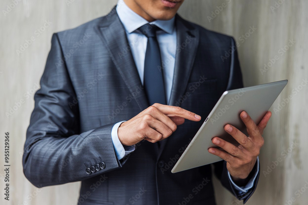 businessman with tablet businessman with tablet