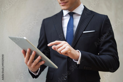 businessman with tablet