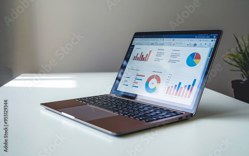 Laptop with Open Spreadsheet