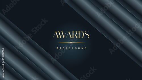 Awarding the nomination ceremony luxury black wavy background. Wedding entertainment night. Elegant luxury shine modern template certificate.
