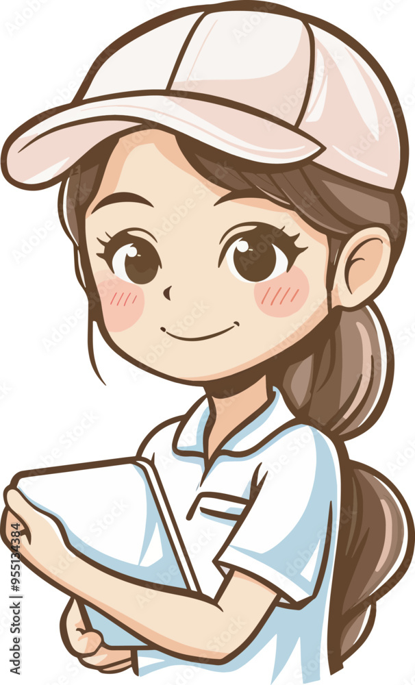Smiling Cartoon Delivery Woman Holding Package Online Shopping Ecommerce Shipping Service Character Design IsolatedIllustration Clip Art Digital Artwork Graphic Design Element Mascot Logo Branding Smiling Cartoon Delivery Woman Holding Package Online Shopping Ecommerce Shipping Service Character Design IsolatedIllustration Clip Art Digital Artwork Graphic Design Element Mascot Logo Branding