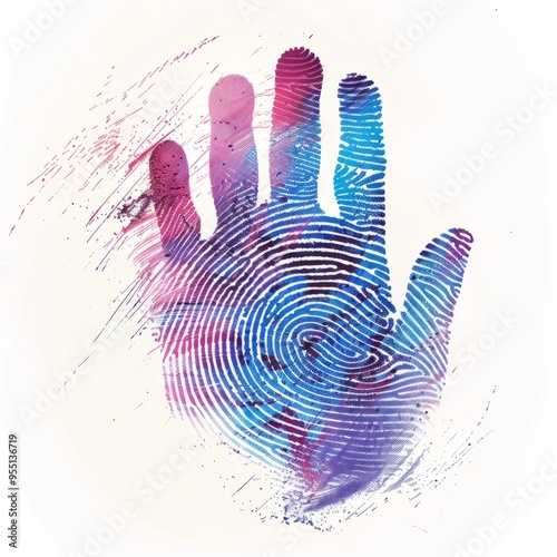 fingerprint isolated on white background