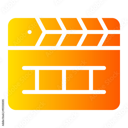 clapperboard gradient icon