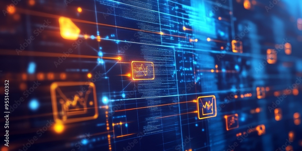 Obraz premium Digital interface displaying blockchain transaction history and verification process modern and secure financial technology