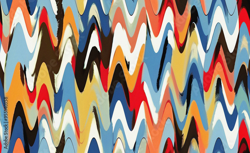 Abstract colorful background. Backdrop with waves. Digital art. Pattern design. Beautiful illustration. Decoration wallpaper.