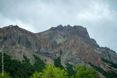 Rock mountain sides south of Chile