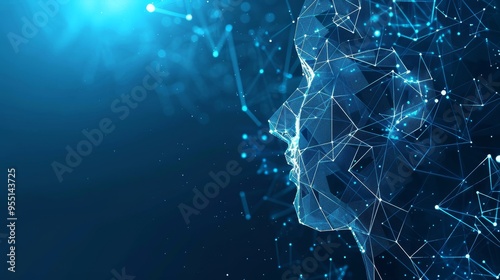Wallpaper Mural Abstract representation of artificial intelligence, showcasing cloud computing and machine learning in a technology web background, highlighting innovative virtual concepts for a futuristic outlook Torontodigital.ca