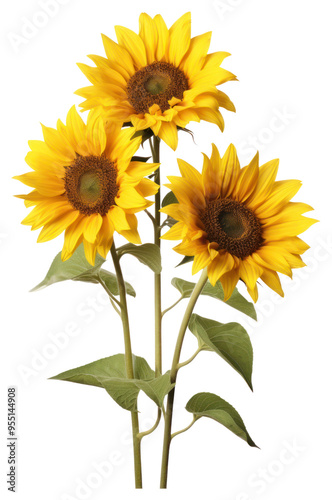 PNG Sunflower plant white background inflorescence.