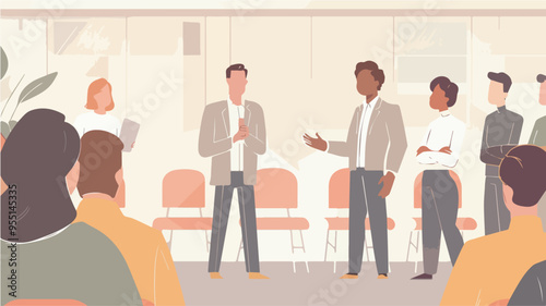 Group Therapy Session Mental Health Support Counseling Guidance Patients And Therapist Talking Psychology Psychotherapy Problem Solving Addiction Recovery TreatmentIllustration