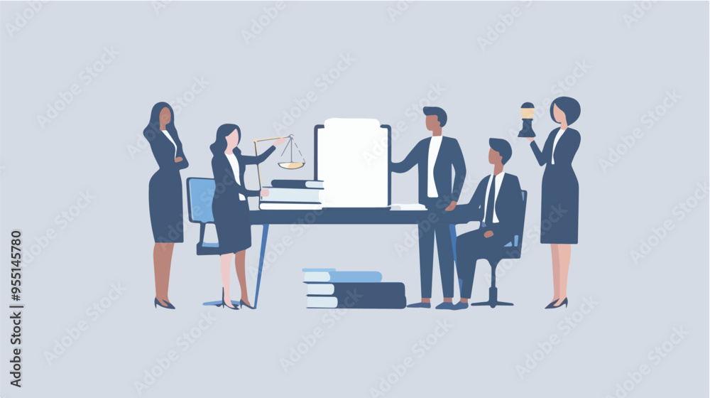 Diverse Business Team Law Firm Legal Consultation Justice Scales Courtroom Lawyer Attorney Advocate Courthouse Legal Advice Contract NegotiationIllustration Graphic Design Digital Art Modern Diverse Business Team Law Firm Legal Consultation Justice Scales Courtroom Lawyer Attorney Advocate Courthouse Legal Advice Contract NegotiationIllustration Graphic Design Digital Art Modern