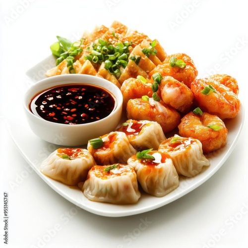 Detailed realistic HD of  Chinese food in full juiciness photo