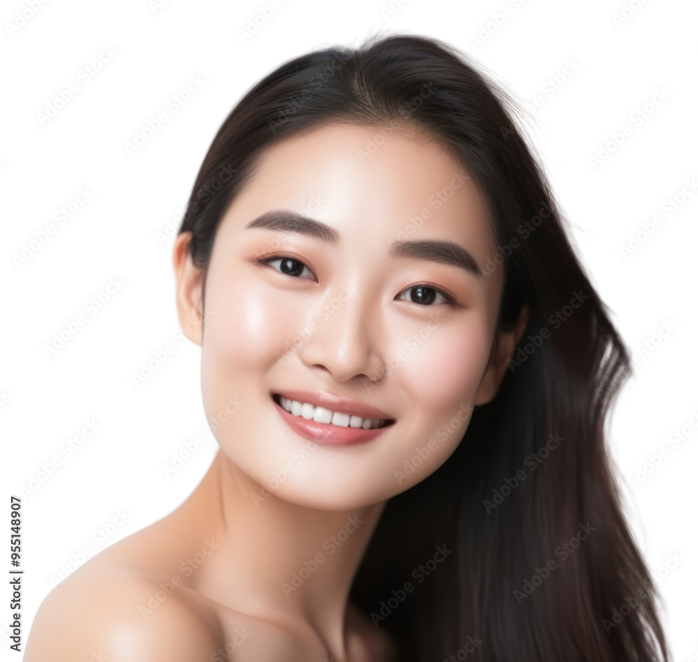 PNG Pretty Asian woman smiling adult smile. PNG Pretty Asian woman smiling adult smile.