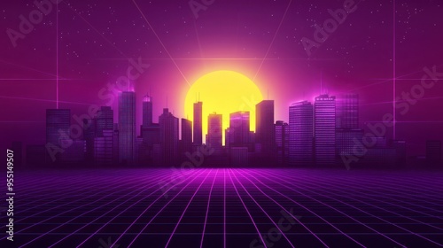 Retro Futuristic Cityscape