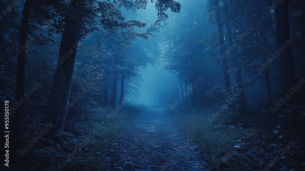 Haunted forest walk with fog and eerie lighting, set in a dark forest, spooky style, wide shot, soft lighting, high contrast Haunted forest walk with fog and eerie lighting, set in a dark forest, spooky style, wide shot, soft lighting, high contrast