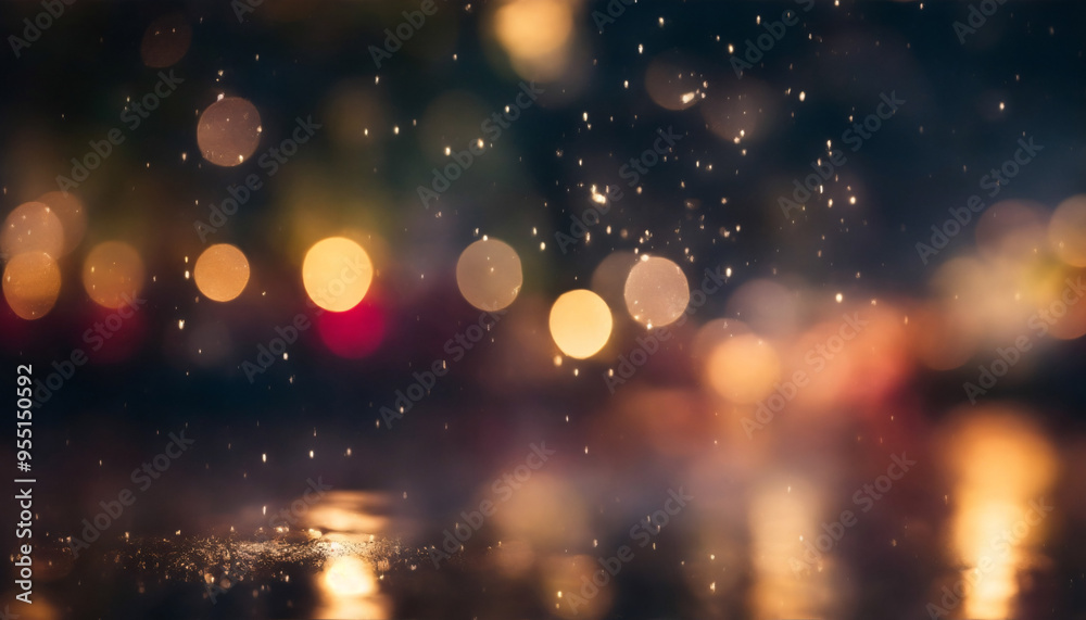 Bokeh lights Rainy Evening Background Bokeh lights Rainy Evening Background