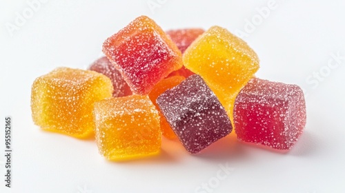 Sugar marmalade. Jelly candy. Jelly sweets. Child.Pleasure. White background.