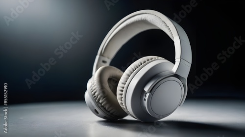 White Wireless Headphones, Isolated, No Background