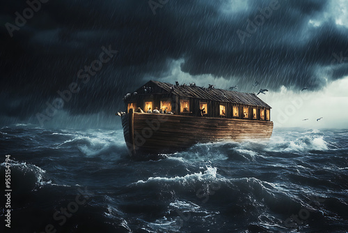 An image depicting Noah's Ark from the biblical story